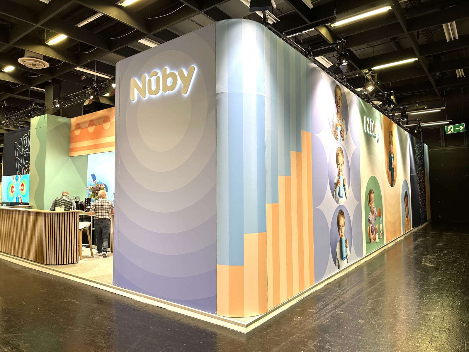 Side perspective of the entire booth.
